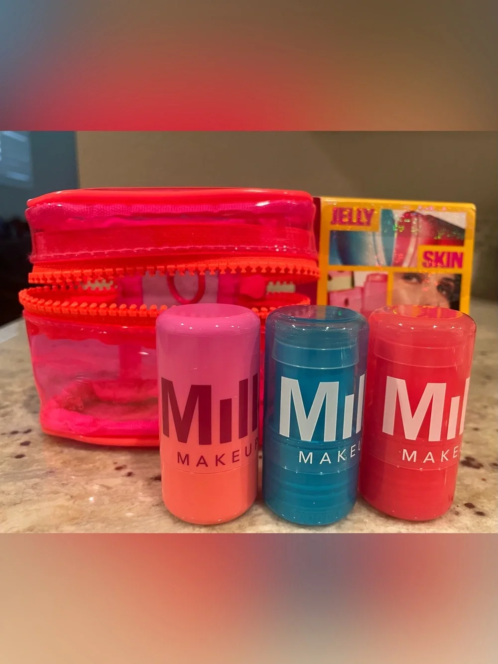 Jelly Skin Starter Pack - Pink Jelly Cosmetic Bag w/ 3 products MSRP $49